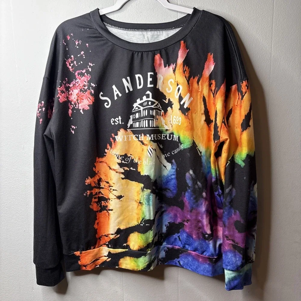Sanderson Sister's Witch Museum sweatshirt Size Large Home of the Black Flame